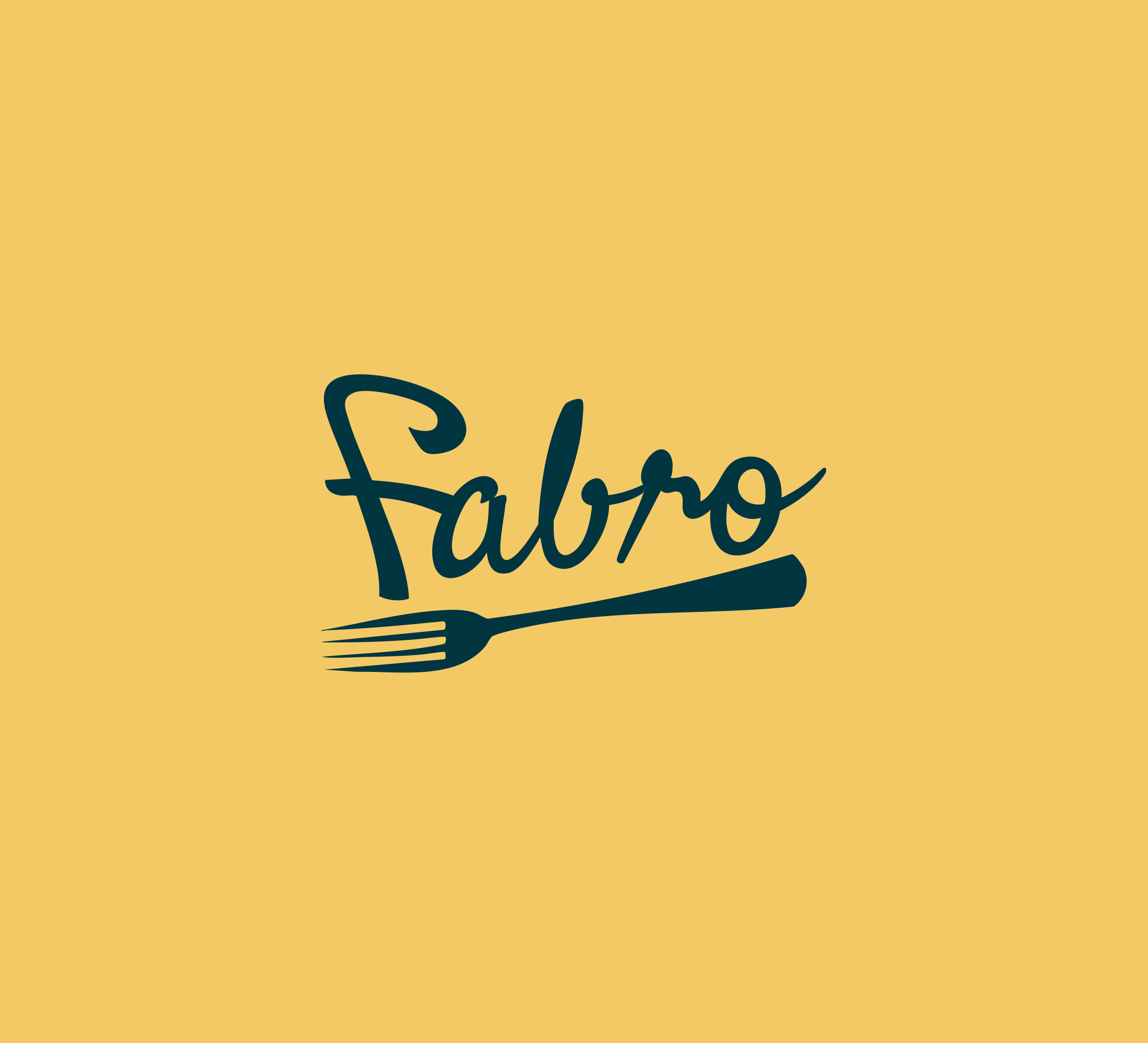 Fabro Pasta logo on yellow background